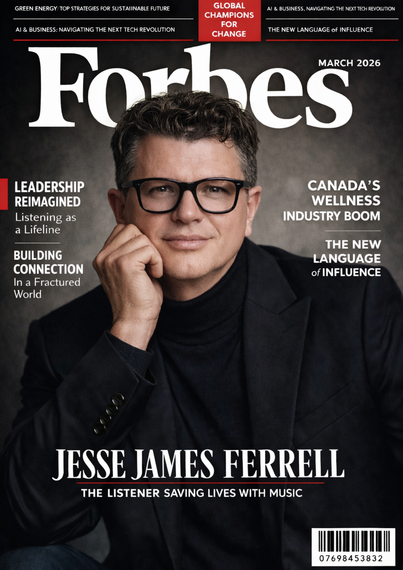 Forbes — The Listener Saving Lives with Music, featuring Jesse James Ferrell.